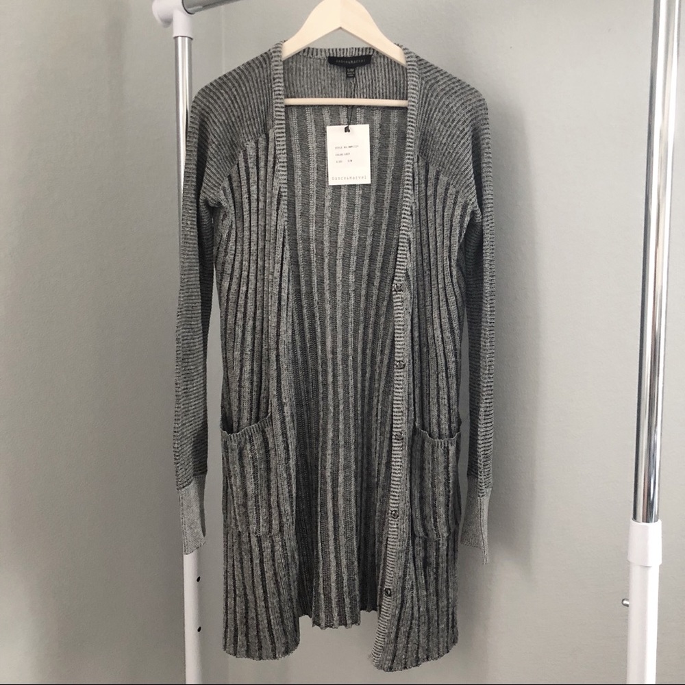 Knit Ribbed Duster Cardigan - Picture 5 of 7